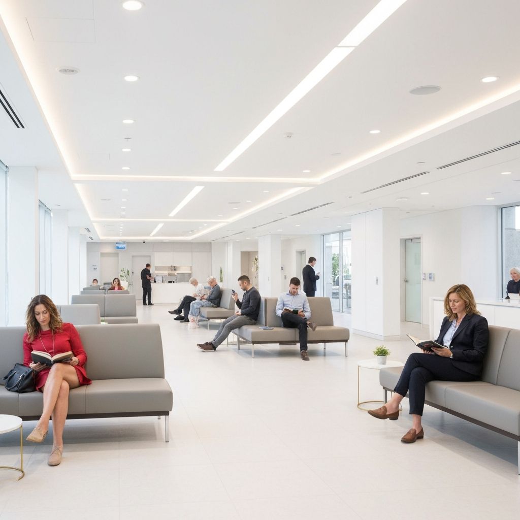 Sala de espera de clínica moderna